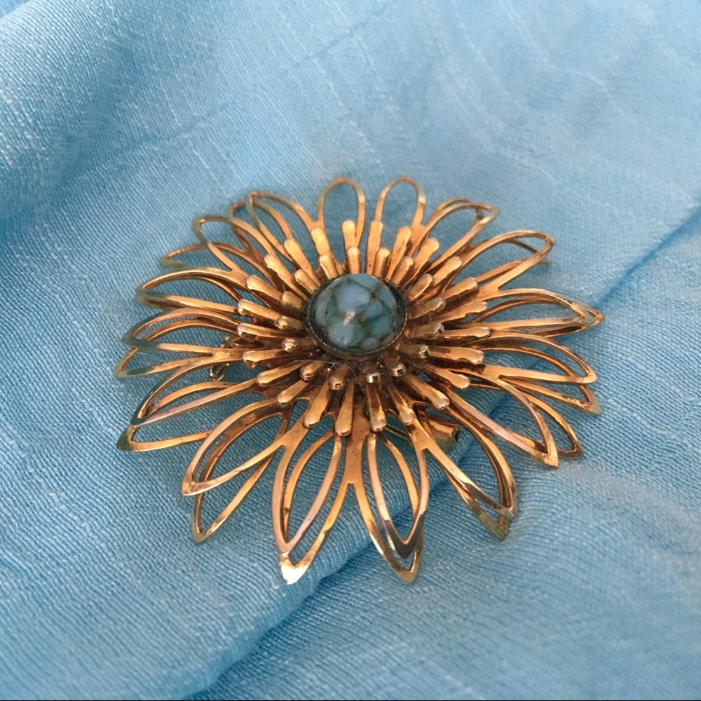 Bronze Starburst Brooch